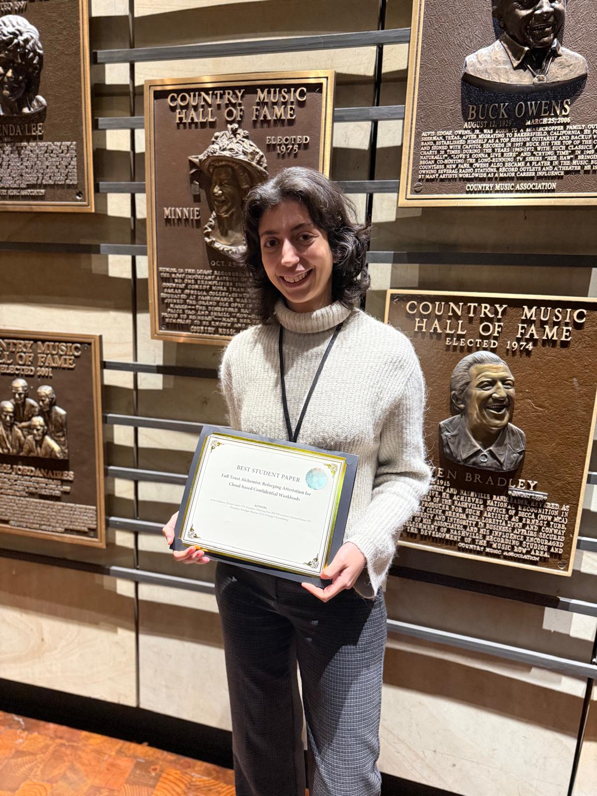 anna, best student paper middleware